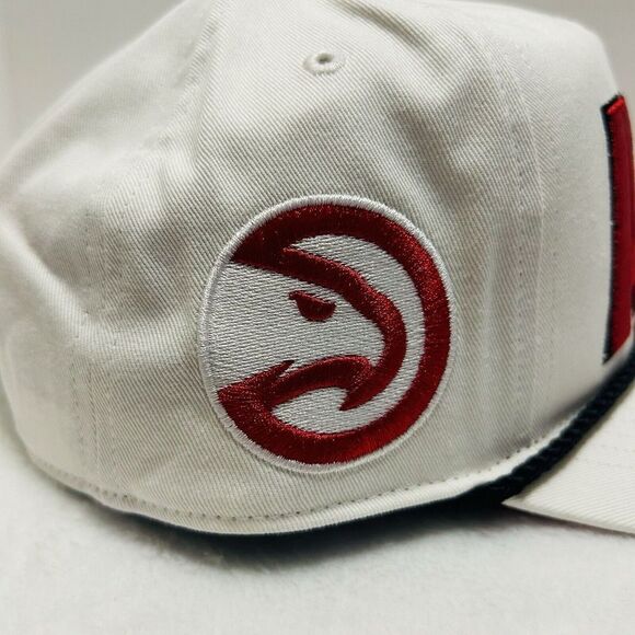'47 Brand Atlanta Hawks Hitch Rope Patch Snapback‎ Hat Cap Adjustable White NBA - Picture 5 of 7
